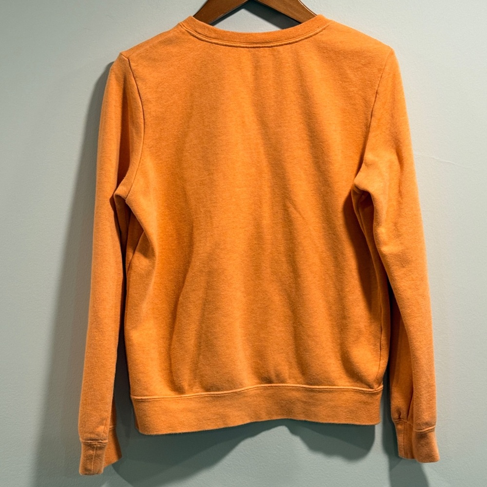 Nike Women’s Heather Orange Sweatshirt with White Logo Size XS - Picture 4 of 9